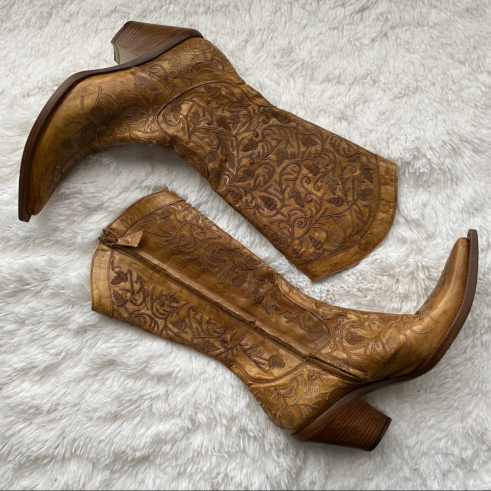 Damy Embroidered Cowgirl Western Boots Gem